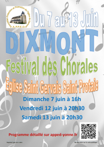 Festival des Chorales @ Eglise Saint Gervais - Saint Protais | Dixmont | Bourgogne | France