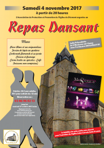 Repas Dansant - 4 Novembre 2017 @ Salle Polyvalente | Villeneuve-sur-Yonne | Bourgogne Franche-Comté | France