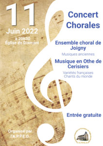 Concert Chorales @ Eglise Saint-Gervais Saint Protais de Dixmont